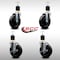 Service Caster 5'' SS Soft Rubber Wheel Swivel 1-7/8'' Expanding Stem Caster Set 2 Brakes, 4PK SCC-SSEX20S514-SRS-2-TLB-2-178 - alternate 4